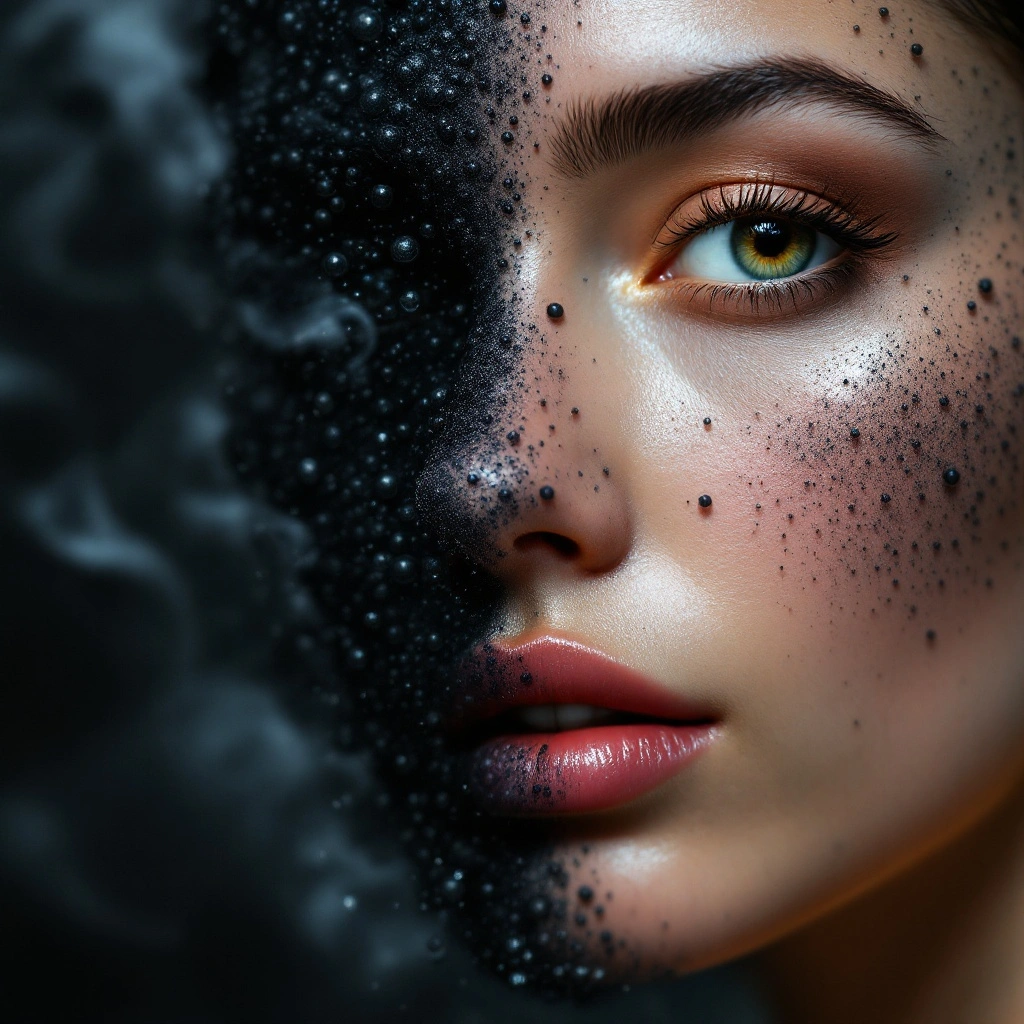 Kosmetika srdcem - černé tečky